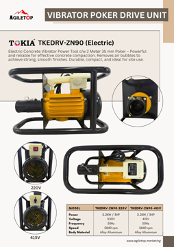 Picture of Vibrator Poker DRIVE UNIT – TKEDRV-ZN90 (Electric)