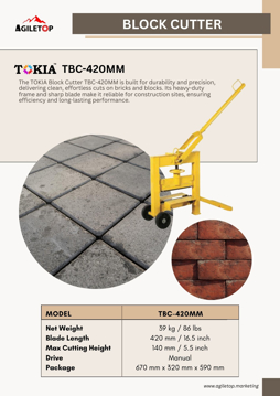 Picture of Block Cutter – TBC-420MM